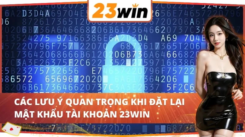 Các lưu ý quan trọng thiết lập mới khi bị quên mật khẩu 23WIN